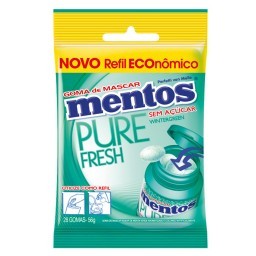 Goma de Mascar Pure Fresh Wintergreen sem Açúcar MENTOS Refil 56g