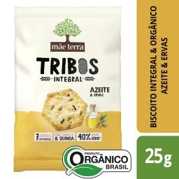 Biscoito Orgânico Mãe Terra TRIBOS Aze/Ervas 25g