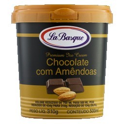 Sorvete LA BASQUE Chocolate com Amêndoas 500ml