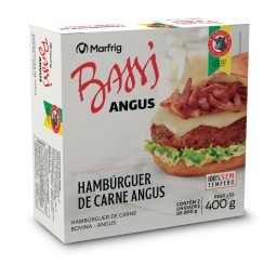 Hambúrguer Bovino Angus BASSI Caixa 400g