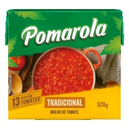 Molho de Tomate Tradicional Pomarola Caixa 520g