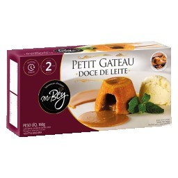 Petit Gâteau Congelado Doce de Leite Mr. Bey Sobremesas Premium Caixa 160g 2 Unidades