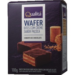 Mini Wafer Paçoca com Cobertura de Chocolate QUALITÁ 100g