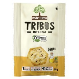 Biscoito Salgado Mãe Terra Tribos Azeite e Ervas Orgânico 50g