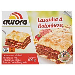 Lasanha Aurora Frango ao Molho Branco 600g, Lasanha