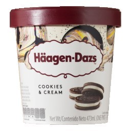 Sorvete de Baunilha e Cookies HÄAGEN DAZS Pote 473ml