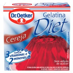 Gelatina em Pó Sabor Cereja Diet Dr. OETKER Caixa 12g