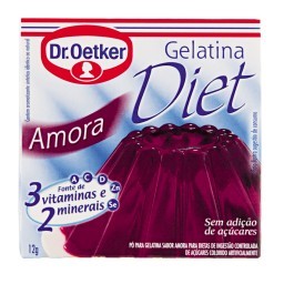 Gelatina em Pó Sabor Amora Diet Dr. OETKER Caixa 12g