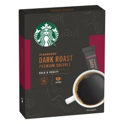 STARBUCKS ® Dark Roast Café Solúvel Premium Torra Escura 23g Caixa com 10 sachês