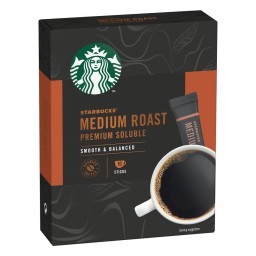 STARBUCKS ® Medium Roast Café Solúvel Premium Torra Média 23g Caixa com 10 sachês