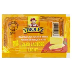 Queijo Prato Lanche Light Zero Lactose TIROLEZ Pedaço 340g