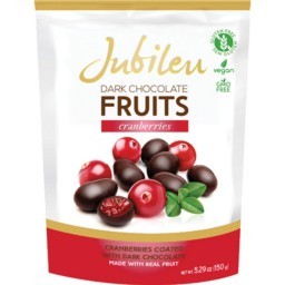 Cranberries Com Chocolate JUBILEU Embalagem 150g