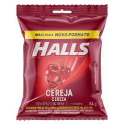 Bala HALLS Cereja 3 Unidades 84g