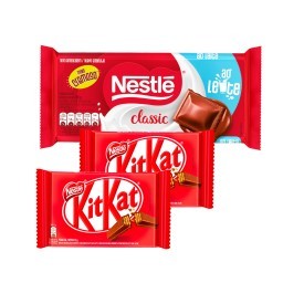 Kit 1 Chocolate NESTLÉ CLASSIC ao Leite 90g + 2 Chocolates KITKAT 4 Fingers ao Leite 41,5g