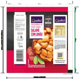 Salgadinho de Trigo Salame com Limão Qualitá Sabores de Boteco Pacote 50g