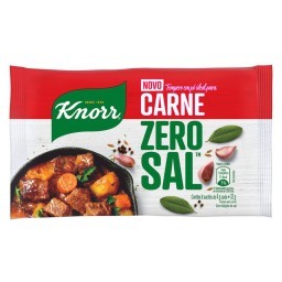 Tempero em Pó Carne Zero Sal Knorr Pacote 32g 8 Unidades