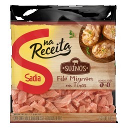 Filé Mignon Suíno Em Tiras SADIA Congelado Pacote 400g