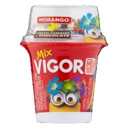 Iogurte Morango VIGOR Mix Cereais Cobertos De Chocolate 165g