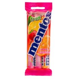 Confeitos Sabor Frutas MENTOS 114g Pacote com 3 Unidades