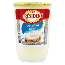 Requeijão Light Zero Lactose Président Copo 220g