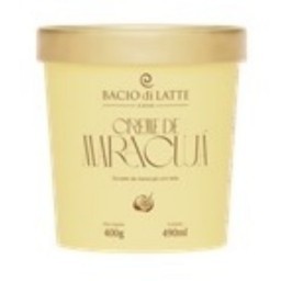 Gelato Sabor Creme De Maracujá BACIO DI LATTE Pote 490ml