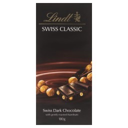 Chocolate Suíço Meio Amargo com Avelãs LINDT Swiss Classic Barra 100g