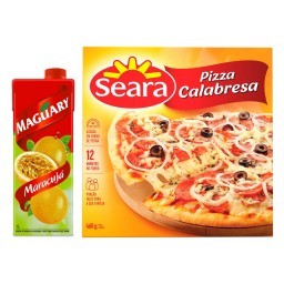 kit Pizza de calabresa Seara 460g + Suco de Maracujá MAGUARY 1 Litro