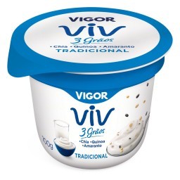 Iogurte Integral VIGOR Viv 3 Grãos Sabor Tradicional Pote 100g