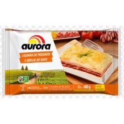 Lasanha de Presunto e Queijo ao Sugo Aurora 600g