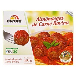 Almôndegas Bovina AURORA Caixa 500g