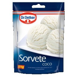 Pó para Sorvete Sabor Coco Dr. OETKER Pacote 150g