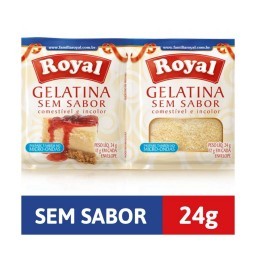 Gelatina em Pó sem Sabor Incolor ROYAL 24g