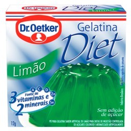 Gelatina em Pó Sabor Limão Diet Dr. OETKER Caixa 12g