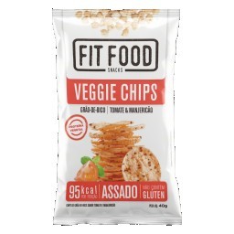 Chips de Grão-de-Bico Tomate & Manjericão Fit Food Pacote 40g