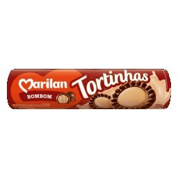 Biscoito Recheio Bombom Marilan Tortinhas Pacote 160g