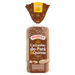 Pão De Forma Integral WICKBOLD Grão Sabor Castanha-Do-Pará E Quinoa Pacote 400g