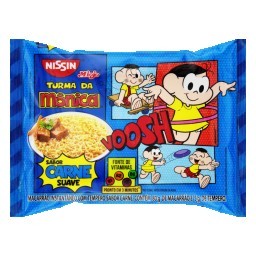 Macarrão Instantâneo de Carne Suave Nissin Miojo Turma da Mônica Pacote 85g