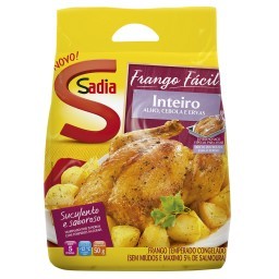 Frango Temperado Congelado Inteiro SADIA Fácil 1,5Kg