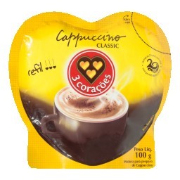 Cappuccino Classic 3 CORAÇÕES Sachê 100g