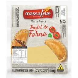 Massa para Pastel de Forno MASSA LEVE 300g com 10 Unidades