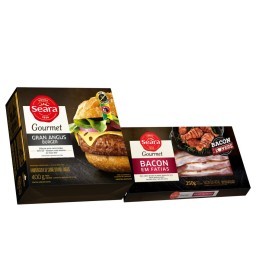 Kit Burger Seara Gran Angus Gourmet 400g + Bacon Em Fatias Seara Gourmet 250g