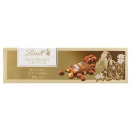 Chocolate Suíço LINDT Gold Bar Hazeln Barra 300g