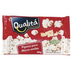 Pipoca para Microondas Natural com Sal QUALITÁ 100g