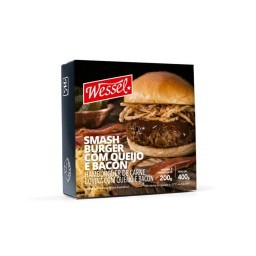 Hambúrguer Artesanal Queijo e Bacon Wessel 400g