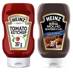 Kit Ketchup Heinz Tradicional 397g e Barbecue Heinz 397g