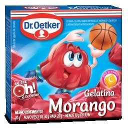 Gelatina em Pó Sabor Morango Dr. OETKER Caixa 20g