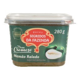 Doce de Mamão Ralado Cremoso SEGREDOS DA FAZENDA Pote 280g