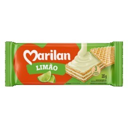 Biscoito Wafer Recheio Limão Marilan Pacote 115g