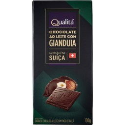 Chocolate Suiço ao Leite com Gianduia QUALITÁ 100g