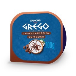 Iogurte Grego Danone Chocolate Belga com Coco 100g